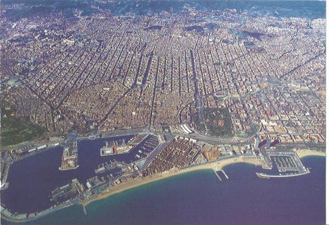 LAMINA 24077: Vista aerea de Barcelona y el Eixample