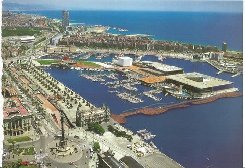 LAMINA 24082: Vista aerea del puerto de Barcelona