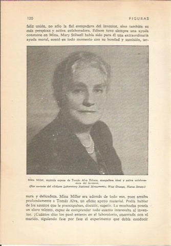 LAMINA 24158: Mina Muller, segunda esposa de Edison