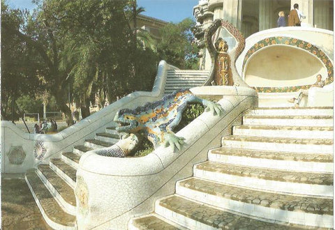 LAMINA 24114: El Dragon del Parque Guell. Barcelona