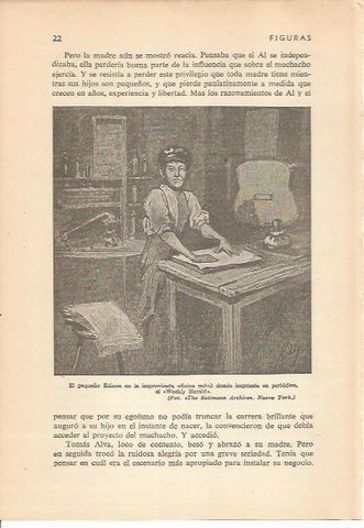 LAMINA 24139: Edison imprimiendo Weekly Herald