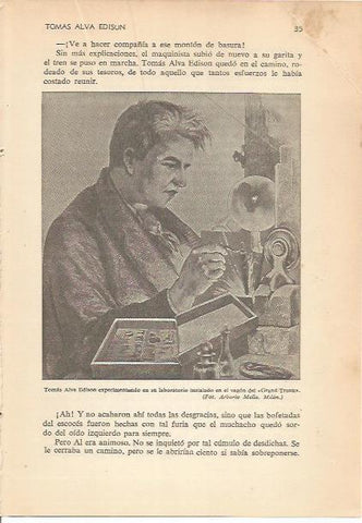 LAMINA 24140: Edison en el laboratorio del vagon Grand Trunk