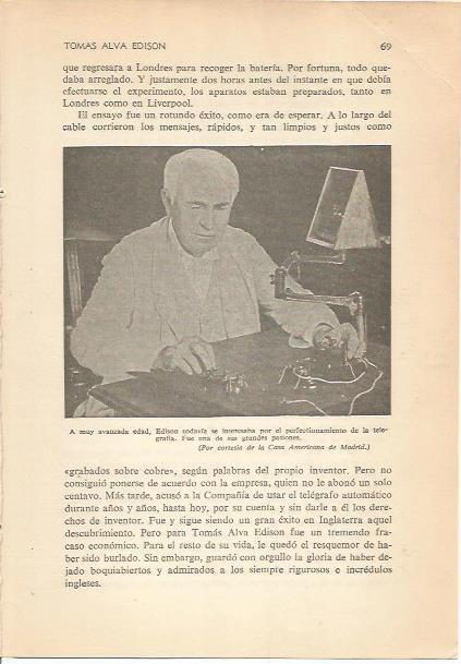 LAMINA 24144: Edison como telegrafista