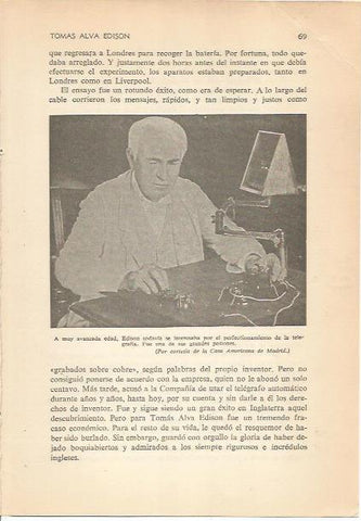 LAMINA 24144: Edison como telegrafista