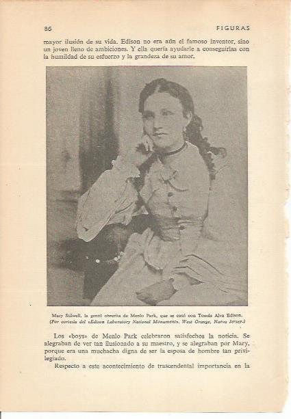 LAMINA 24149: Mary Stilwell, esposa de Edison