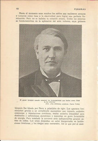 LAMINA 24150: Retrato de Edison