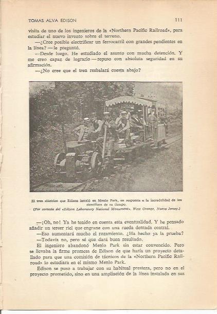 LAMINA 24155: Tren electrico que Edison puso en Menlo Parl
