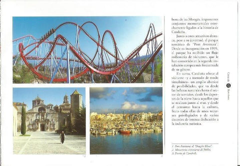 LAMINA 24136: Port Aventura, Monasterio de Poblet y puerto de Cambrils