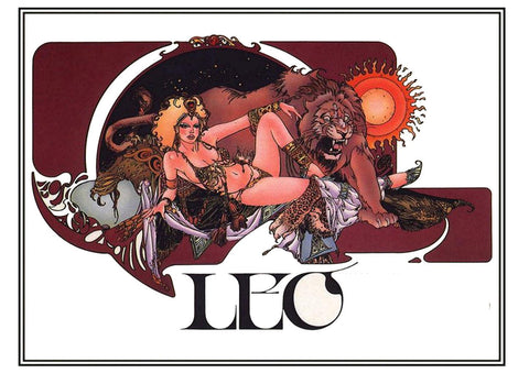Poster DIN 4 numero 0215: Signos del Zodiaco: Leo