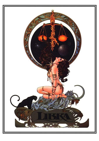 Poster DIN 4 numero 0217: Signos del Zodiaco: Libra