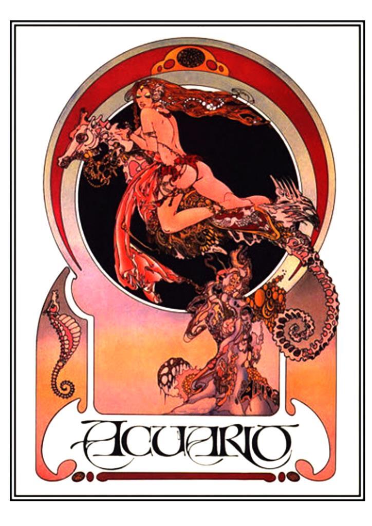 Poster DIN 4 numero 0221: Signos del Zodiaco: Acuario