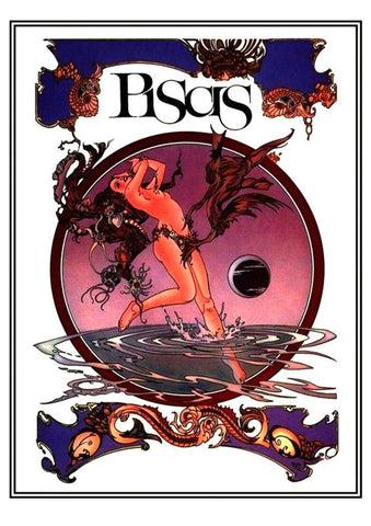 Poster DIN 4 numero 0222: Signos del Zodiaco: Piscis