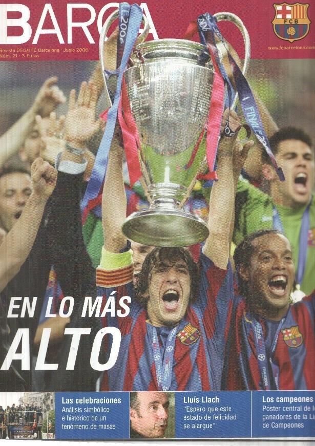 Barça Revista oficial de FC Barcelona, numero 21, junio 2006