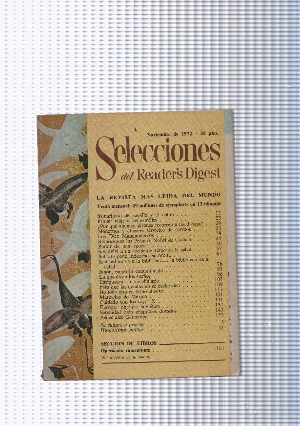 Selecciones del Readers Digest, numero 384, noviembre 1972: Samaritano del cepillo y el betun-