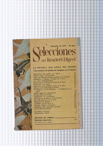 Selecciones del Readers Digest, numero 384, noviembre 1972: Samaritano del cepillo y el betun-
