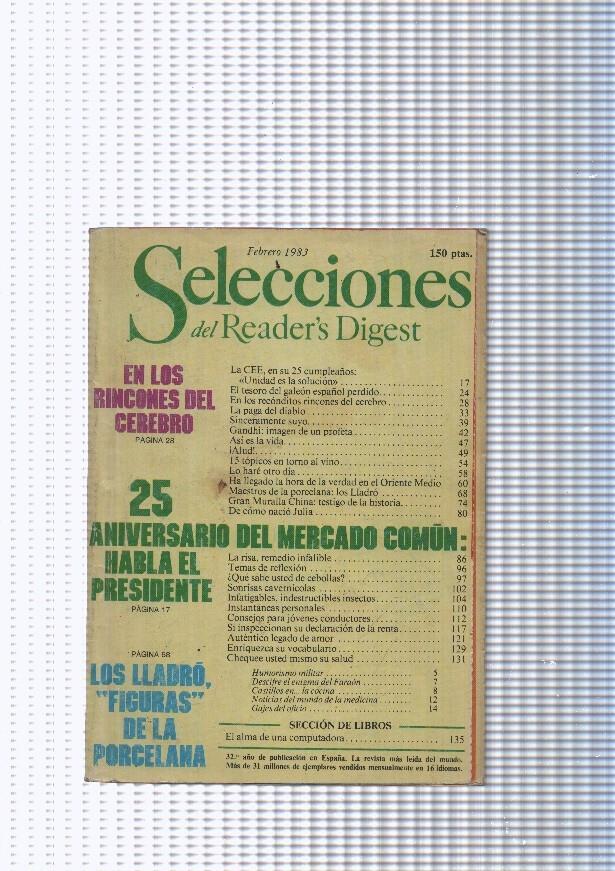 Selecciones del Readers Digest, numero 507, febrero 1983: En los rincones del cerebro- 25 ani-