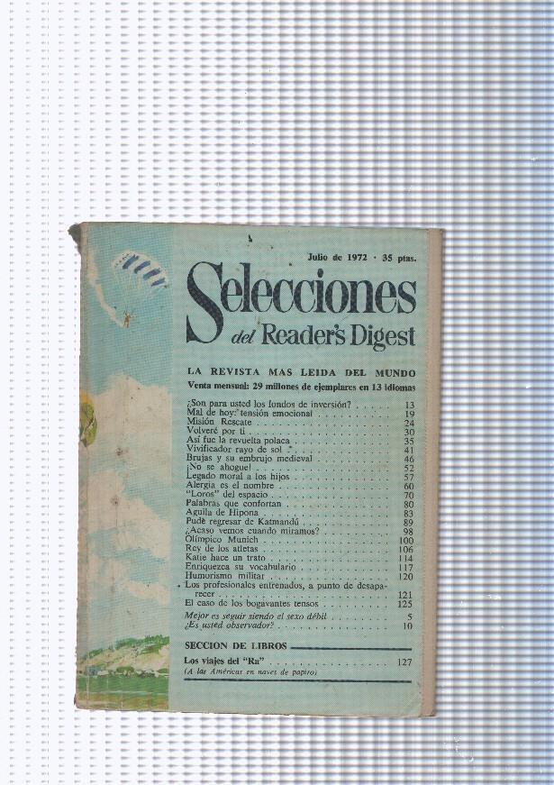 Selecciones del Readers Digest, numero 380,  julio 1972: Son para usted los fondos de inversion- 