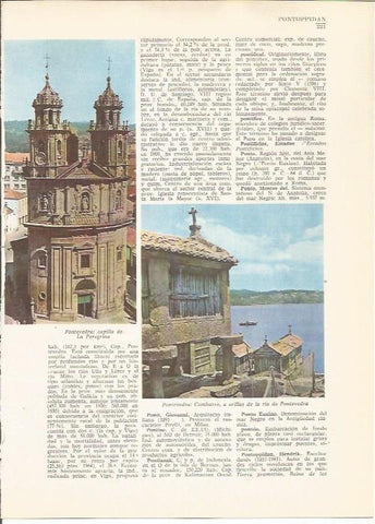 LAMINA 24790: Capilla de La Peregrina y Combarro en Pontevedra