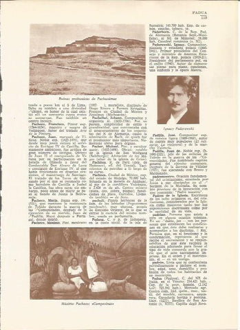 LAMINA 24775: Ruinas de Pachacamac, Peru y Campesinas, por Pacheco
