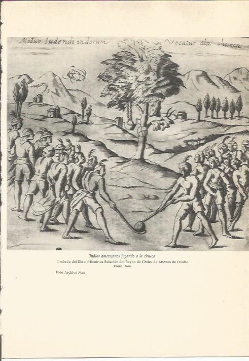 LAMINA 24752: Indios americanos jugando a la chueca