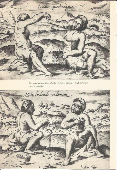 LAMINA 24753: Dos juegos de los indios, según la Historica Relacion de A. de Ovalle