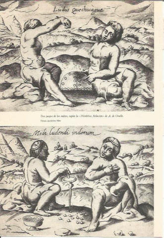 LAMINA 24753: Dos juegos de los indios, según la Historica Relacion de A. de Ovalle