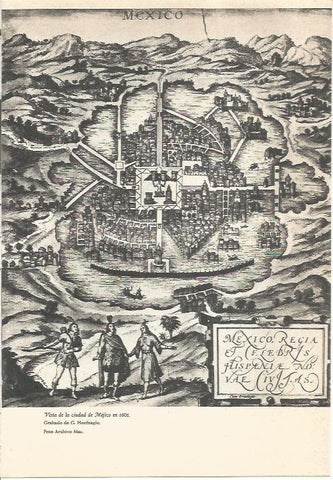 LAMINA 24755: Vista de la ciudad de Mexico en 1601