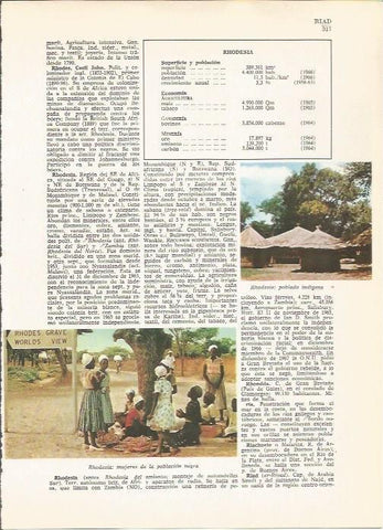 LAMINA 24803: Mujeres y poblado de Rhodesia