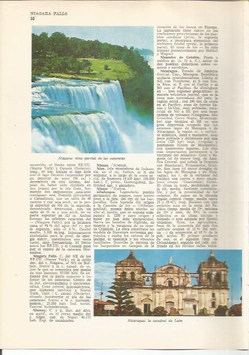 LAMINA 24767: Cataratas del Niagara y catedral de Leon, Nicaragua