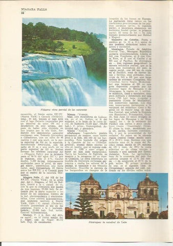 LAMINA 24767: Cataratas del Niagara y catedral de Leon, Nicaragua