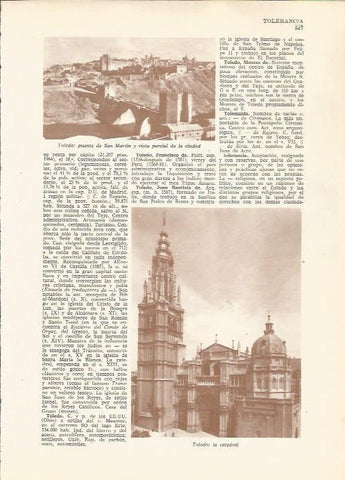 LAMINA 24839: Puente de San Martin y catedral de Toledo