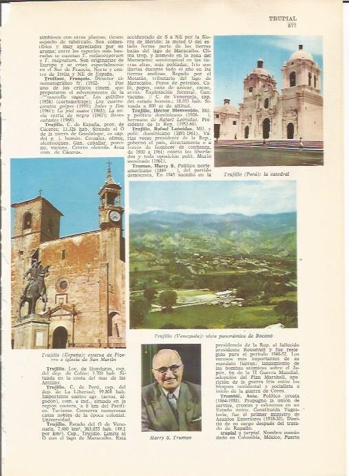 LAMINA 24843: Estatua de Pizarro en Trujillo y catedral de Trujillo, Peru