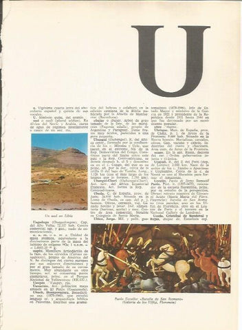 LAMINA 24847: Uad en Libia y Batalla de San Romano, por Uccello