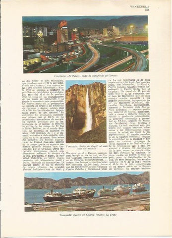 LAMINA 24855: EL Pulpo de Caracas y puerto de Guanta, Venezuela