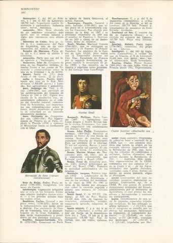 LAMINA 24824: Hernando de Soto, Nicolas Soult y Chaim Souline