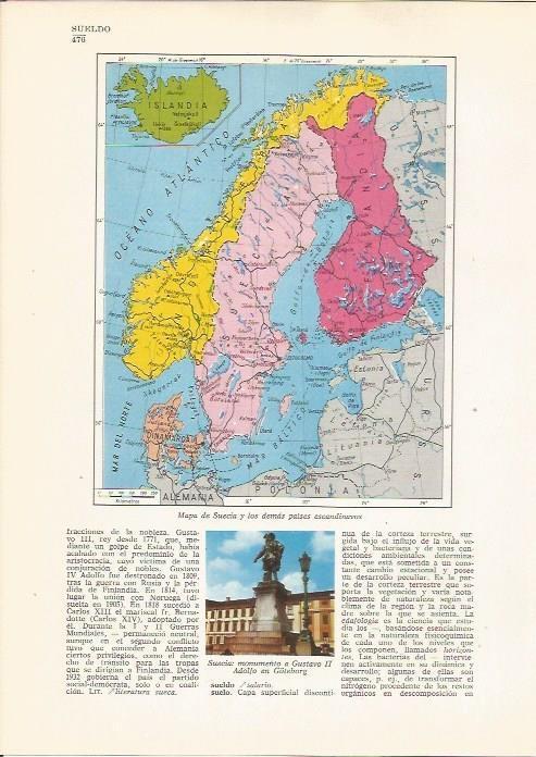LAMINA 24826: Mapa de Escandinavia