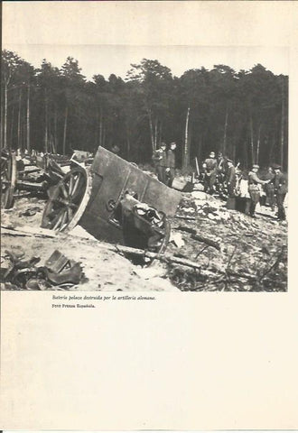 LAMINA 24658: Bateria de Polonia destruida por el ejercito aleman