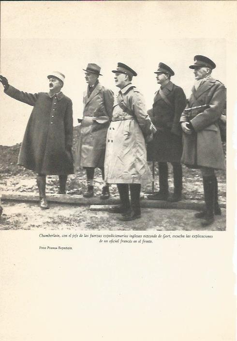 LAMINA 24663: Chamberlain con el vizconde de Gort