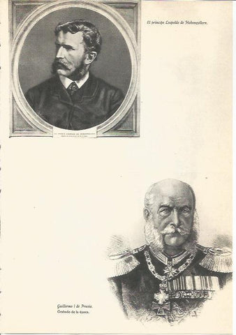 LAMINA 24621: El principe Leopoldo de Hobenzollern y Guillermo I de Prusia