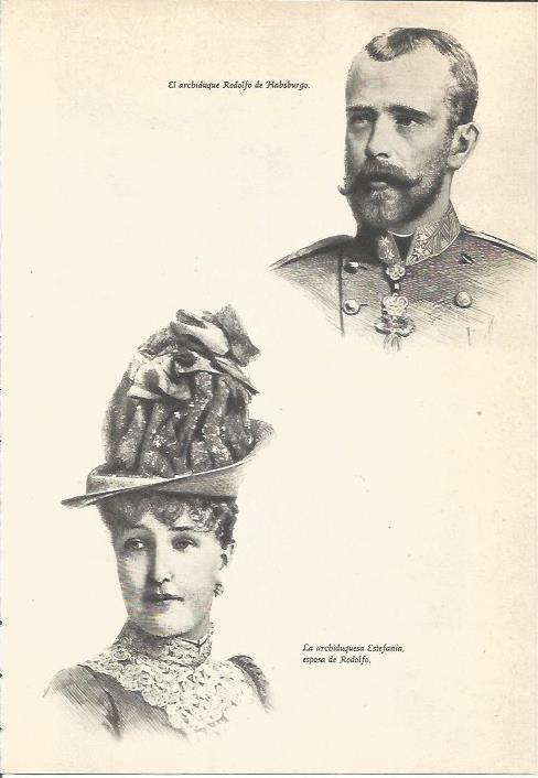 LAMINA 24627: El archiduque Rodolfo de Habsburgo y Estefania