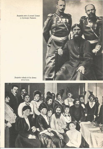 LAMINA 24642: Rasputin con el principe Putiatin y el coronel Loman, Rasputin con las Damas de la Corte