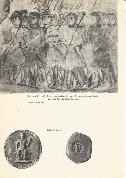 LAMINA 24715: Guerreros del rey de Aragon en el Salo del Tinell, Barcelona