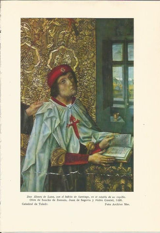 LAMINA 24729: Alvaro de Luna con el habito de la Orden de Santiago