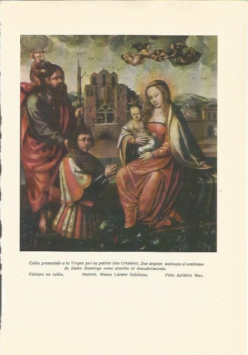 LAMINA 24733: Colon presentado a la Virgen, anonimo
