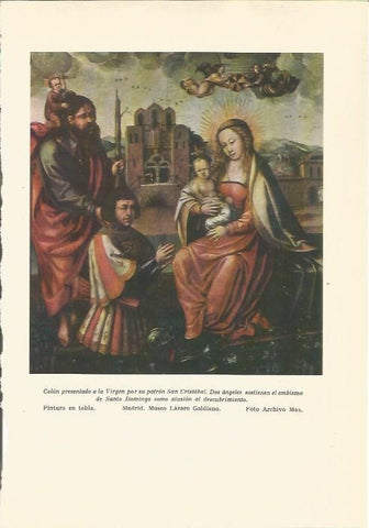 LAMINA 24733: Colon presentado a la Virgen, anonimo