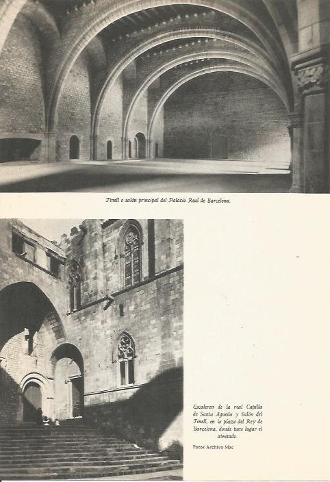 LAMINA 24734: Salo del Tinell y entrada al Palau Reial de Barcelona