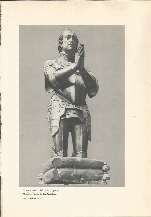 LAMINA 24737: Estatua orante del Gran Capitan en Granada