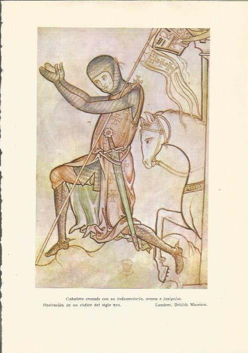LAMINA 24709: Ilustracion de caballero de un codice del siglo XIII