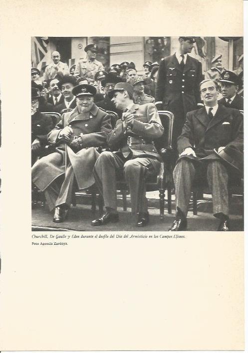 LAMINA 24683: Churchill, De Gaulle y Eden en el desfile del Dia del Armisticio en Paris