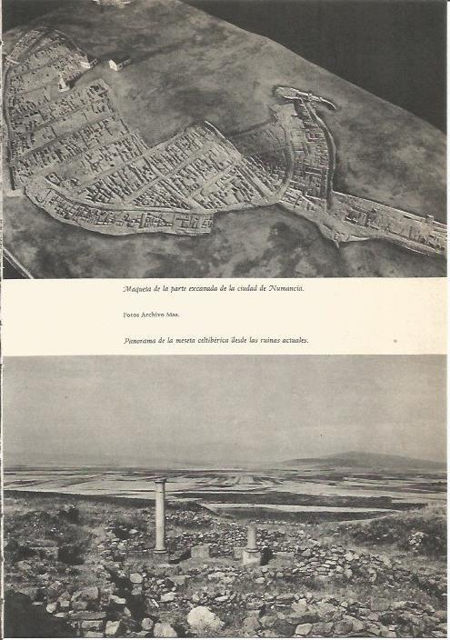 LAMINA 24691: Maqueta y vista de Numancia